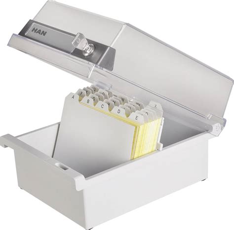 lockable index card box